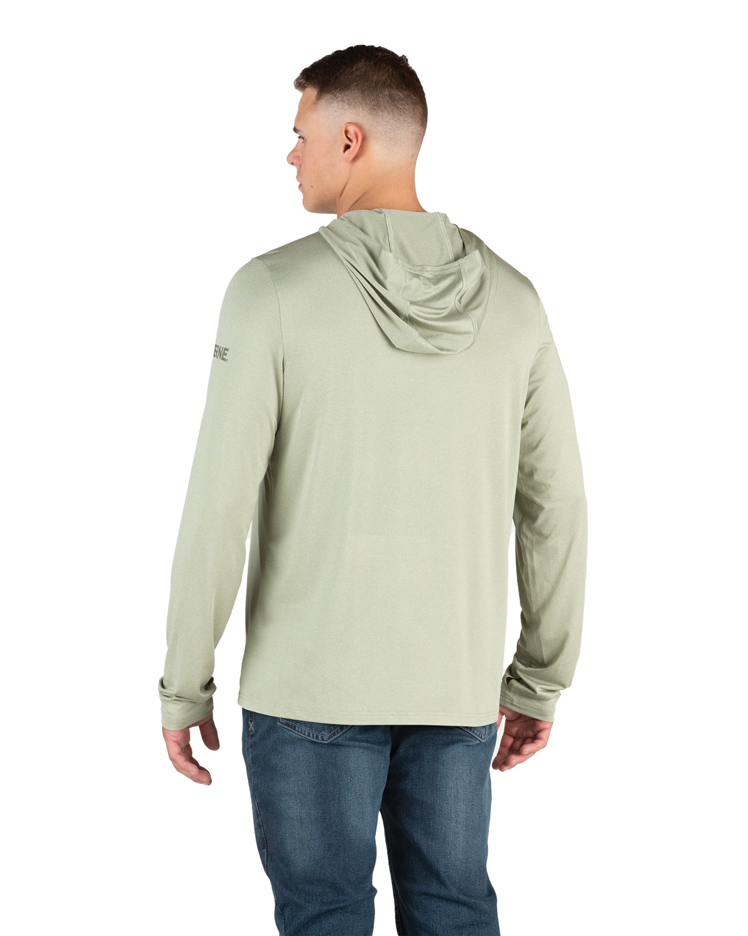 slide 2 of 4, BERNE APPAREL Men's Green Jersey Long sleeve Solid Hoodie ( Large ), 1 ct