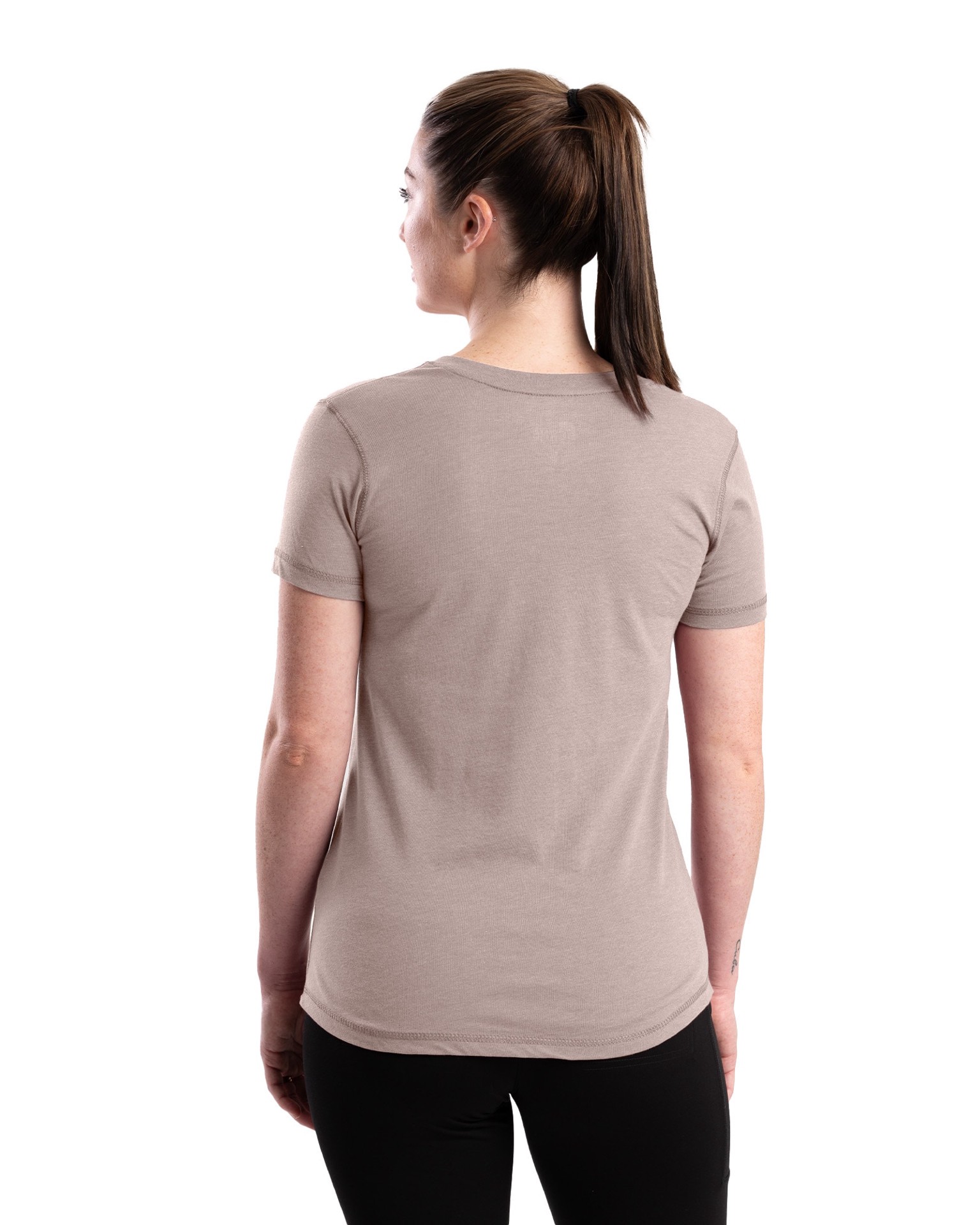 slide 2 of 4, BERNE APPAREL Women's Gray Jersey Short sleeve Solid T-shirt ( Large ), 1 ct