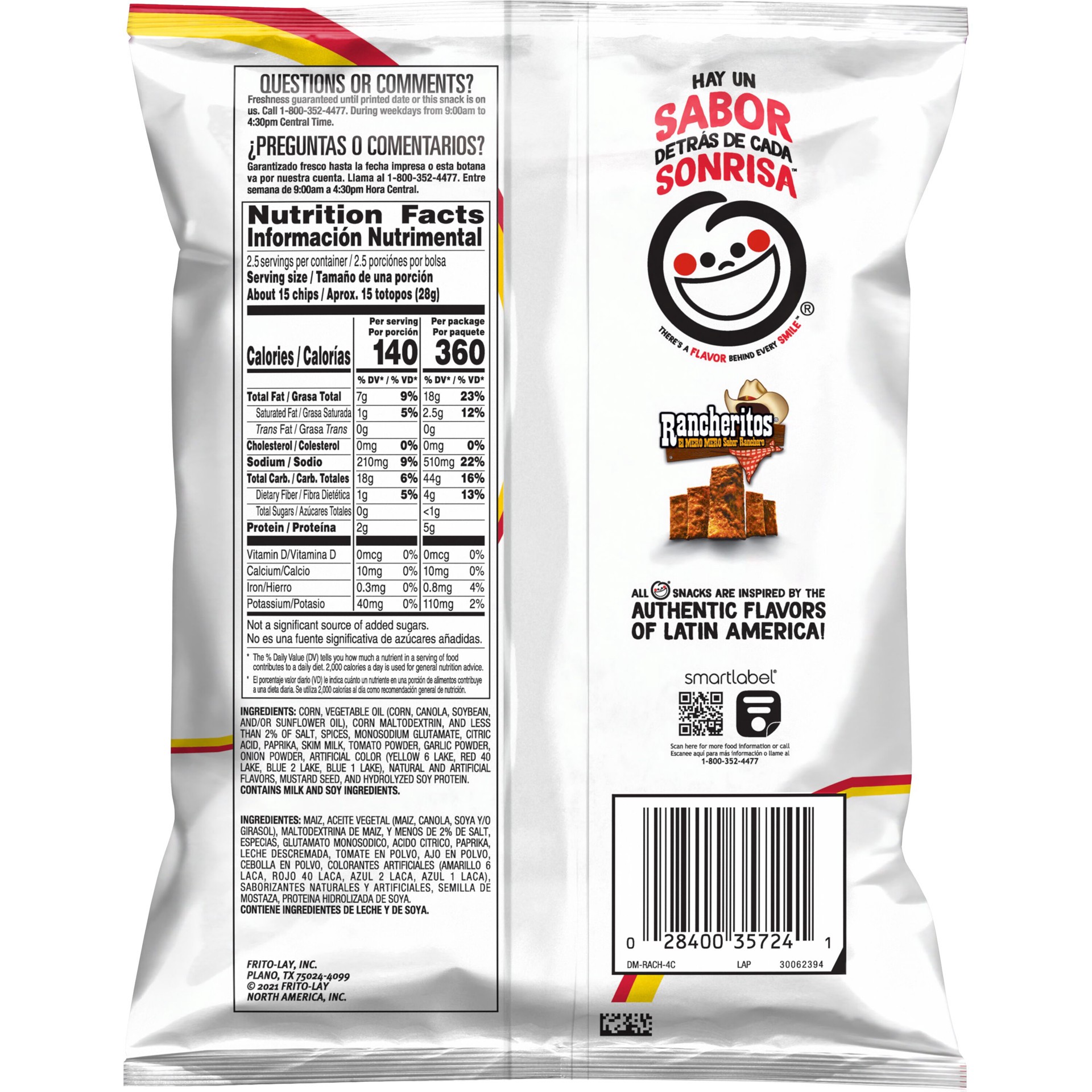 slide 2 of 4, Frito-Lay Chili 2.5-oz Corn Chips, 1 ct