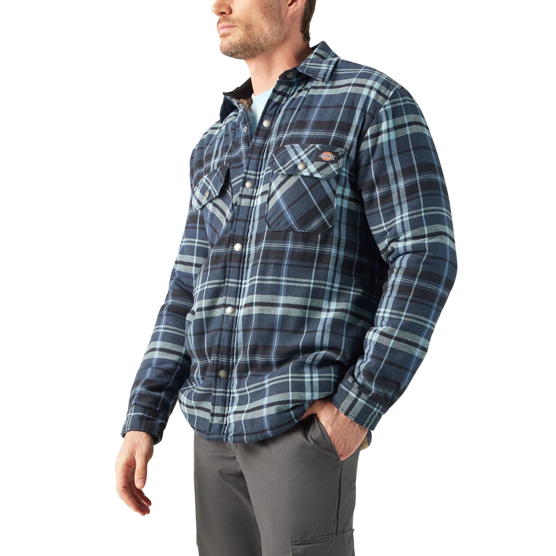 slide 3 of 4, Dickies Men's Navy Canvas Insulated Work jacket ( Large ), 1 ct