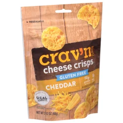 Crav'n Flavor Cheese Crisps, Gluten Free, Cheddar