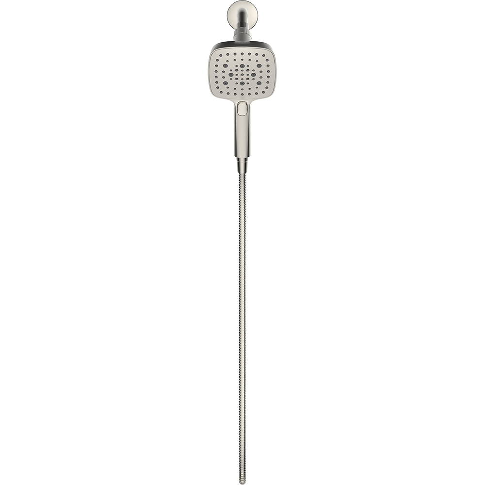 slide 2 of 6, allen + roth SOMERTON 4 -Spray Brushed Nichel 5.15-in Handheld Shower Head 1.8 GPM, 1 ct