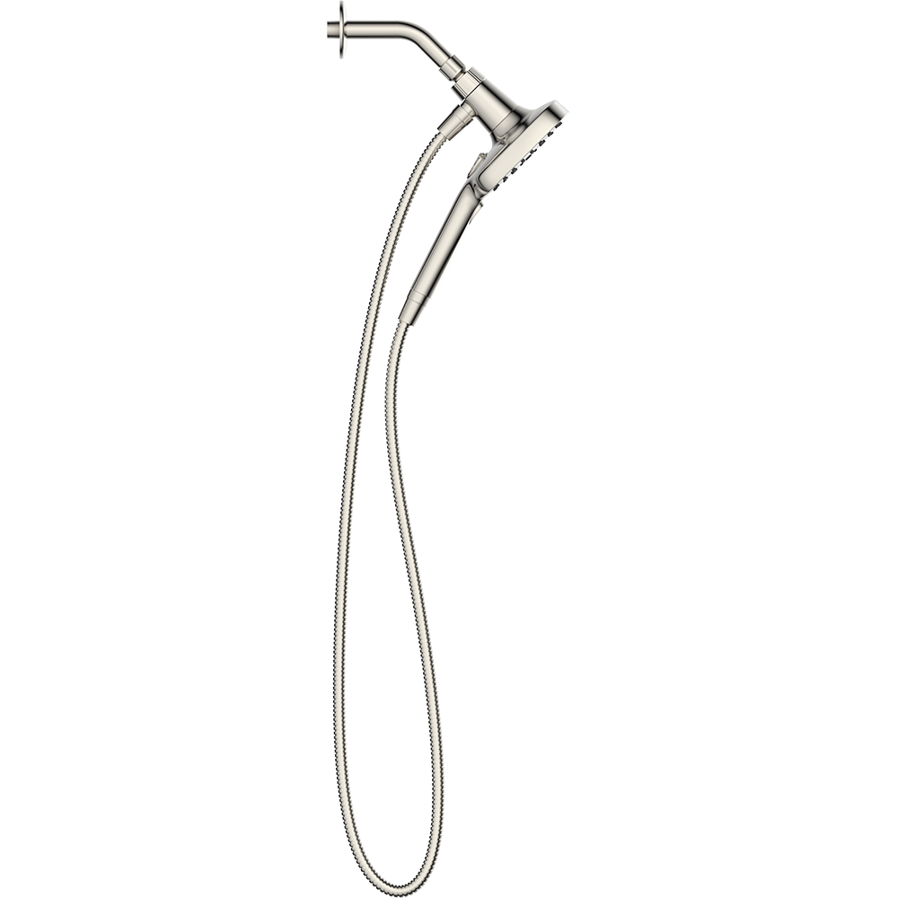 slide 4 of 6, allen + roth SOMERTON 4 -Spray Brushed Nichel 5.15-in Handheld Shower Head 1.8 GPM, 1 ct