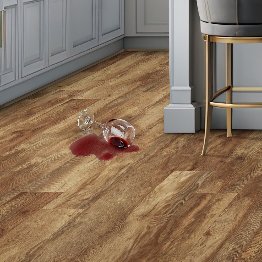 slide 6 of 6, QuickStep Studio + Spill Repel Pecanwood 12-mm T x 7-in W x 48-in L Waterproof Laminate Wood Flooring ( 19.63-sq ft / Carton ), 1 ct