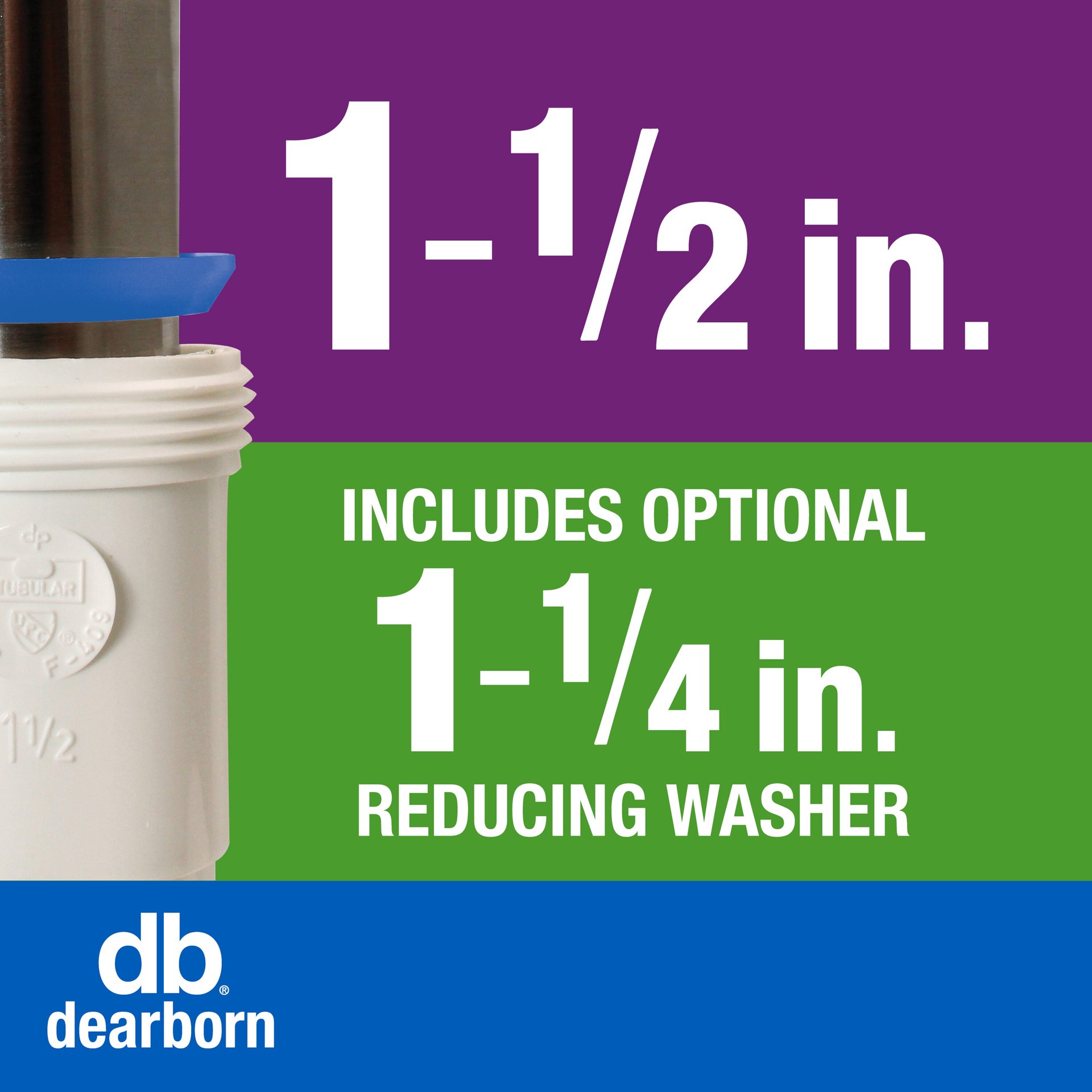 slide 5 of 6, Dearborn 1-1/2-in Plastic Sink trap J-bend, 1 ct