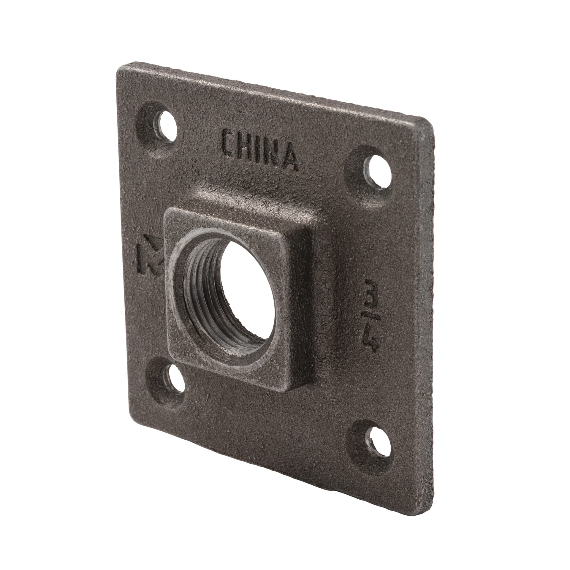 slide 1 of 1, RELIABILT RELIABILT 3/4-in Black Square Floor Flange (2-Pack), 1 ct