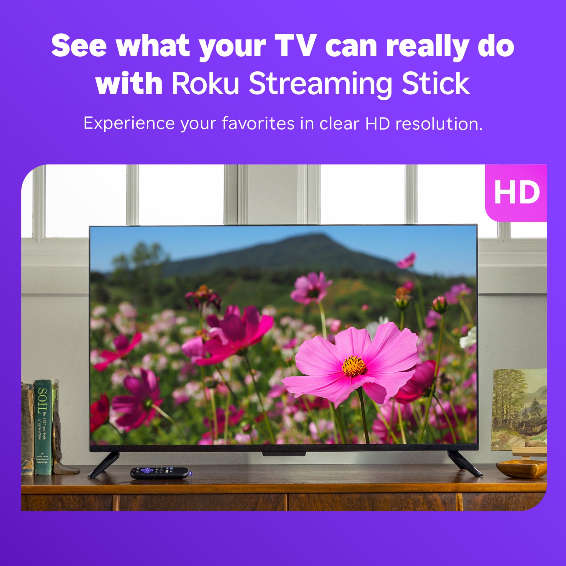 slide 3 of 6, Roku Streaming Stick 1080p Smart Compatible Streaming Device with Remote Control Included, 1 ct