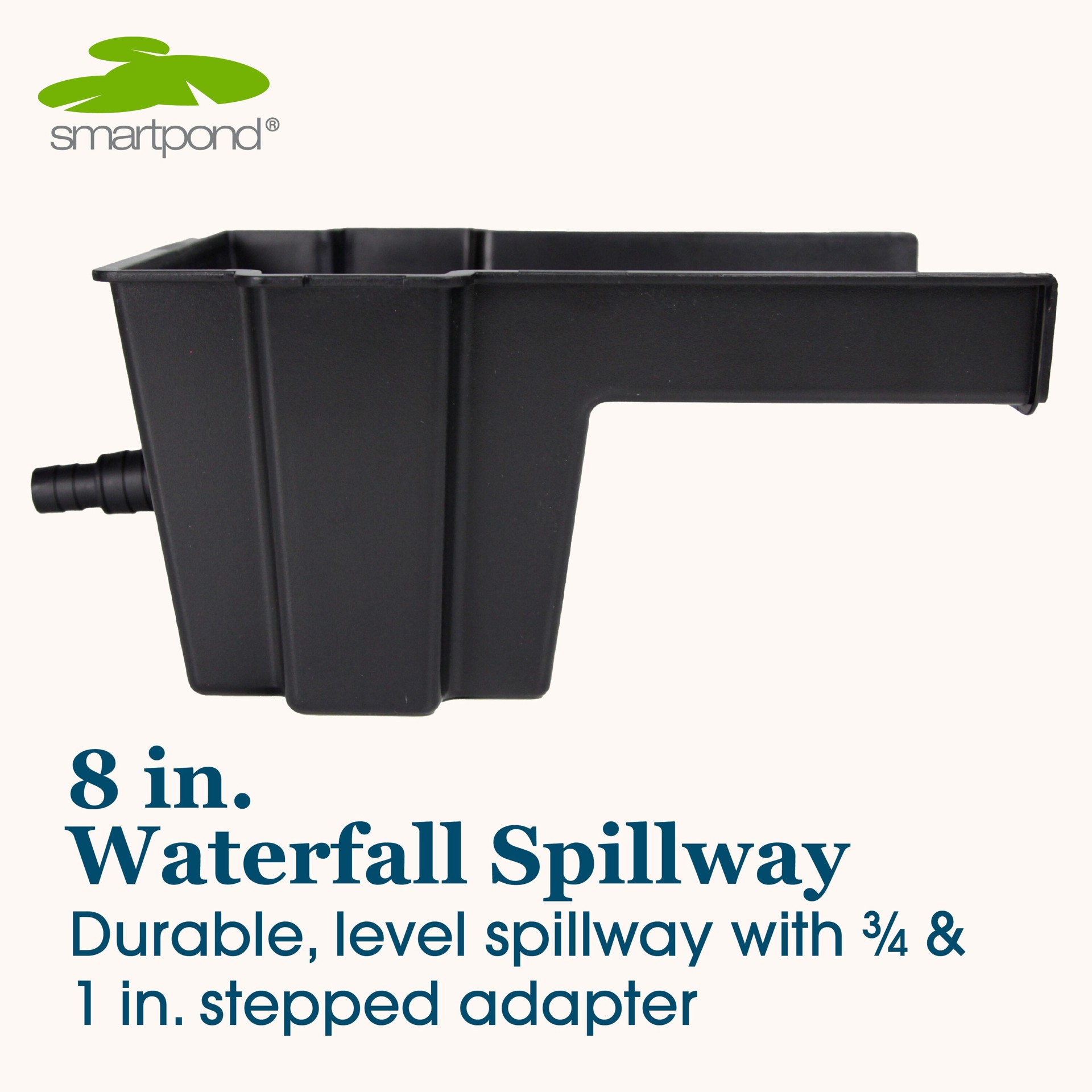 slide 3 of 6, smartpond 14.5-in x 10.4-in x 6.0-in Black Plastic Pond Waterfall box, 1 ct