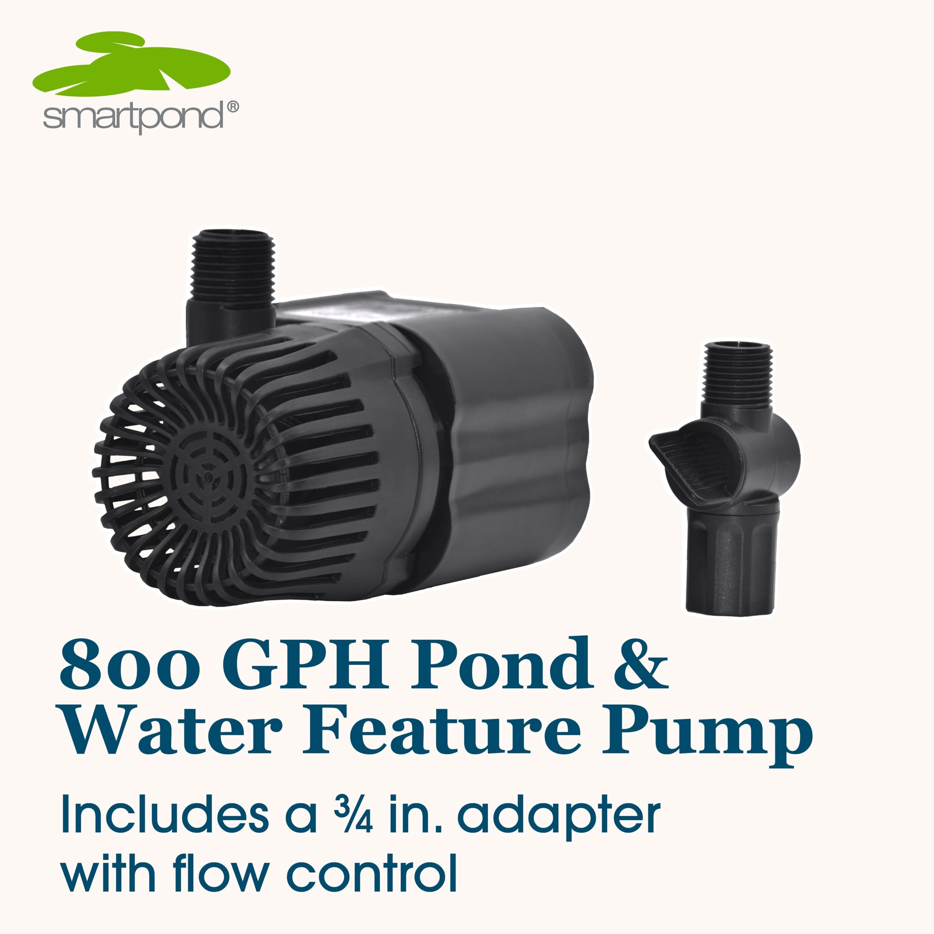slide 2 of 6, smartpond 800.0 -GPH Submersible Corded Electric Pond Pump, 1 ct