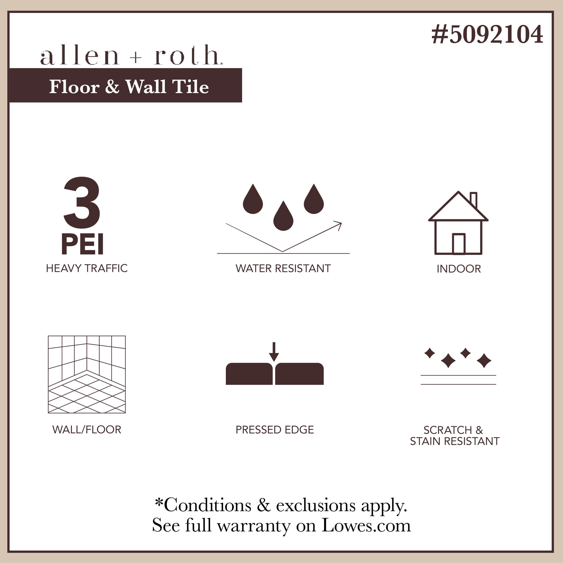 slide 2 of 2, allen + roth Shed Cappuccino Shed Cappuccino 6-in x 24-in Matte Ceramic Wood Look Floor and Wall Tile ( 0.96-sq ft Piece ), 1 ct