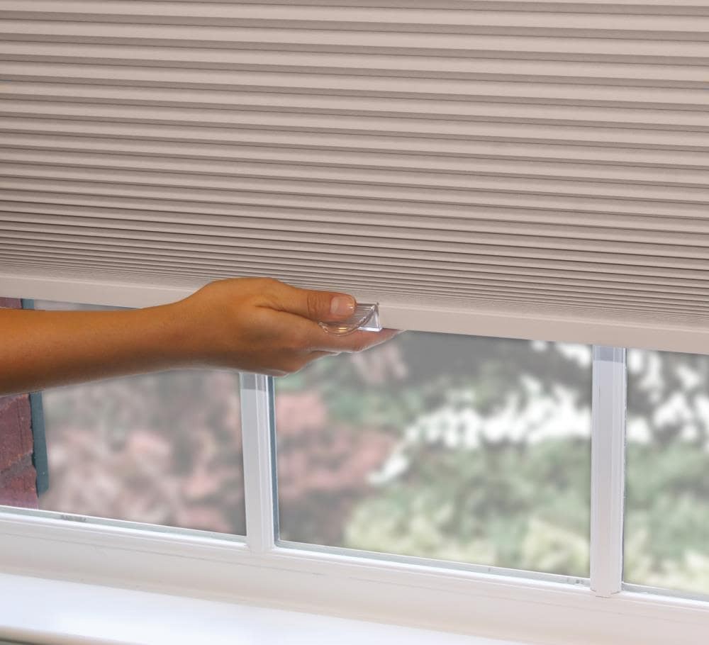 slide 6 of 6, allen + roth 31-in x 48-in White Blackout Cordless Cellular Shade, 1 ct