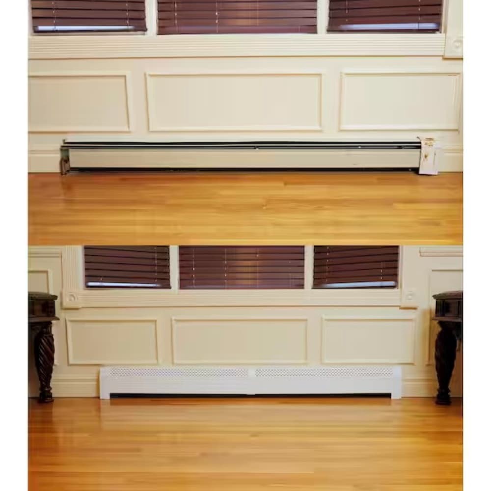 slide 6 of 6, EzHeat 4-ft Electric Slip-on Baseboard Heater Front cover, 1 ct