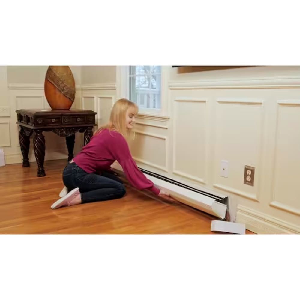 slide 5 of 6, EzHeat 10-in Electric Slip-on Baseboard Heater Left end cap, 1 ct