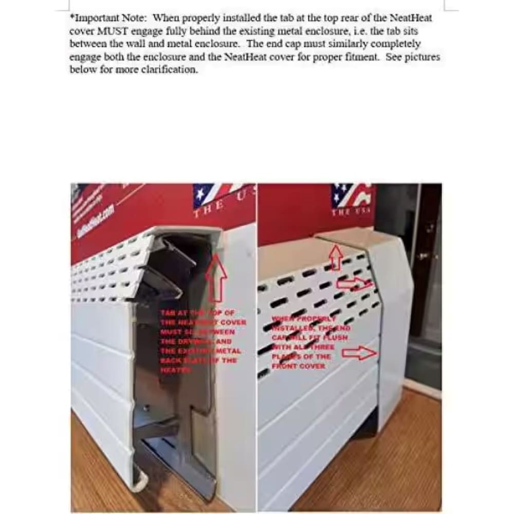 slide 6 of 6, EzHeat 10-in Electric Slip-on Baseboard Heater Left end cap, 1 ct