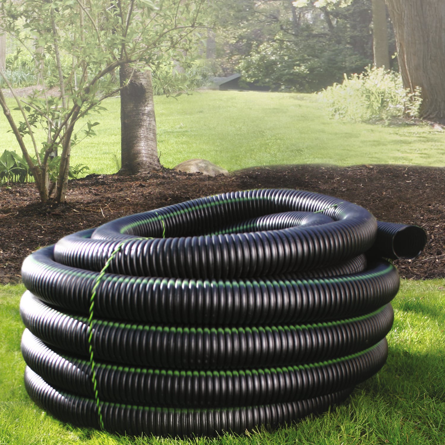 slide 5 of 6, ADS 4-in x 100-ft Corrugated Leach Bed Pipe, 1 ct