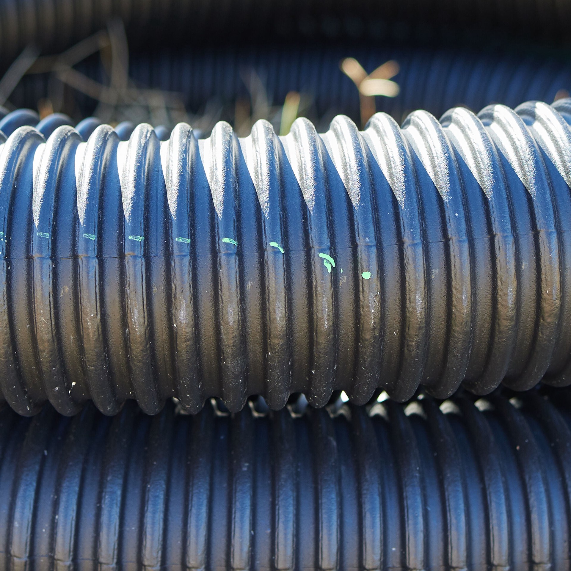 slide 2 of 6, ADS 4-in x 50-ft Corrugated Solid Pipe, 1 ct