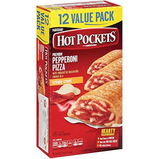 slide 1 of 1, Hot Pockets Premium Pepperoni Pizza Crispy Crust Frozen Snacks, 54 oz