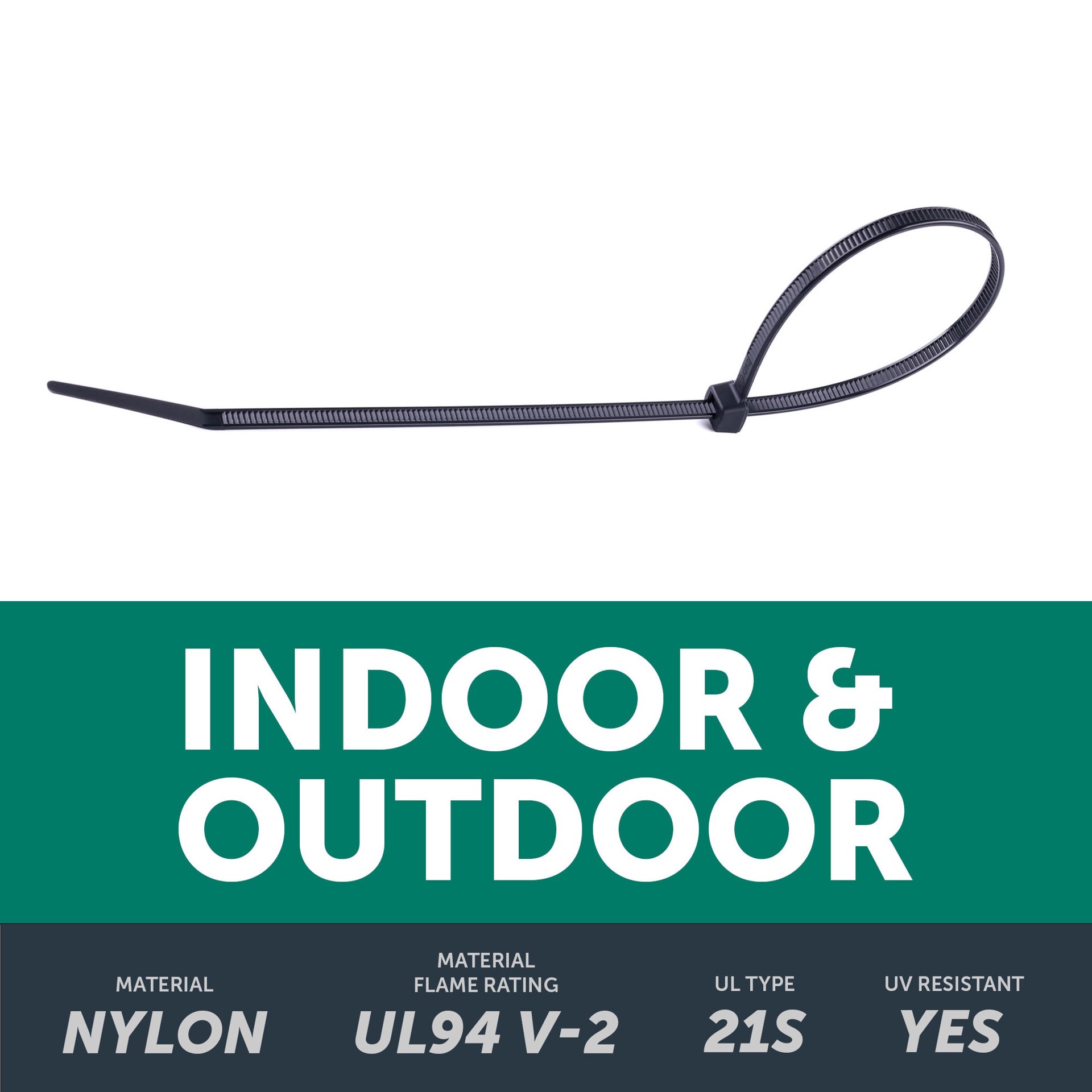 slide 3 of 6, Utilitech 11-in 75-lb Tensile Strength Nylon Zip ties Black with UV Protection 100 -Pack, 1 ct