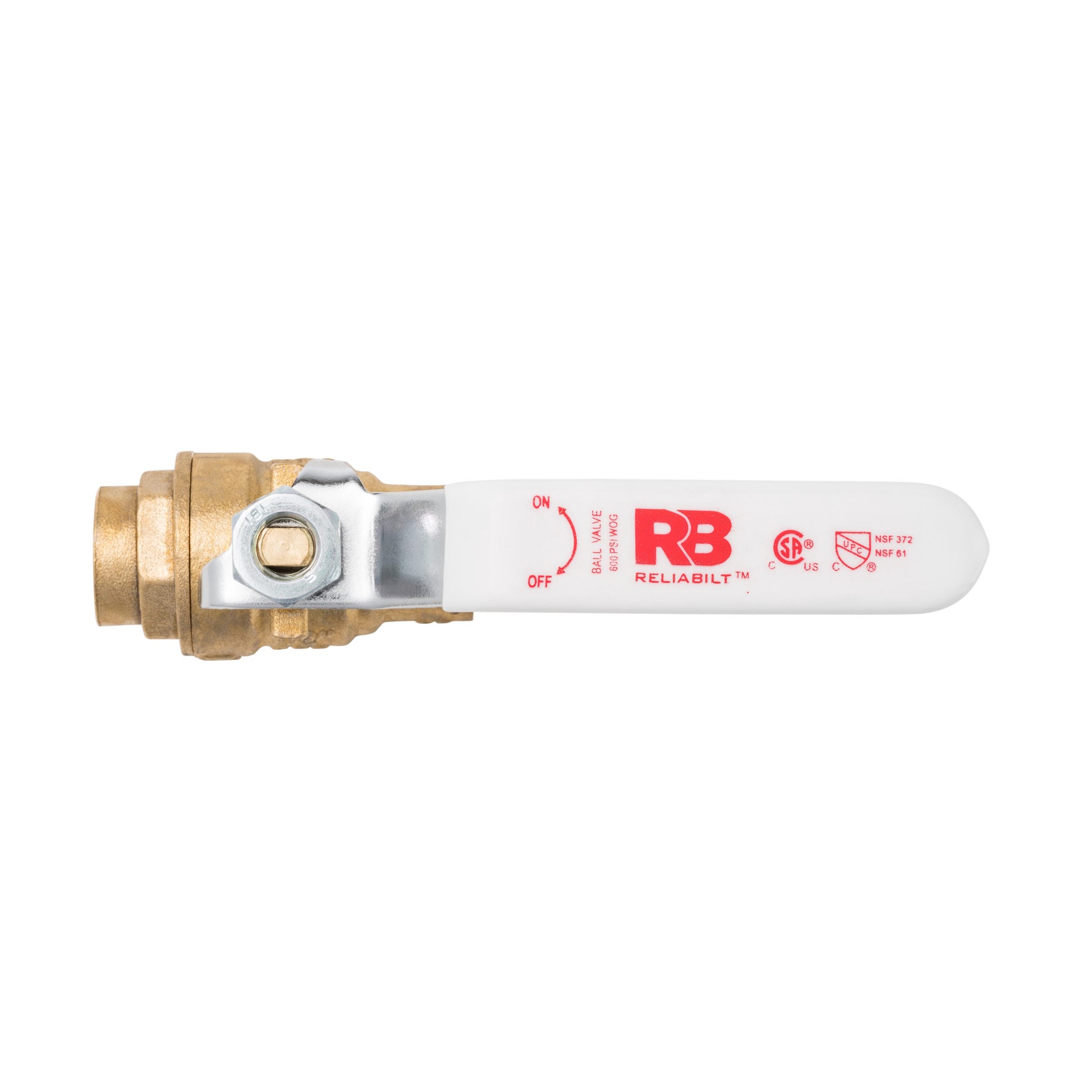 slide 4 of 5, RELIABILT 7690T 3/4-in Copper sweat Brass Ball Valve 4 -Pack, 1 ct