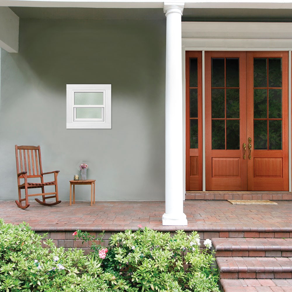 slide 3 of 6, JELD-WEN Premium Atlantic Vinyl 25-1/4-in x 37-1/8-in White Exterior Vinyl New Construction Single Hung Window Impact Resistant Low-E Double Pane Glass (Half Screen Included) Hurricane Approved, 1 ct