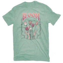 Women's Green Lightweight Knit Short sleeve Graphic T-shirt ( 2XL )