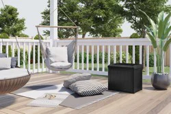 Suncast Outdoor Storage 22-Gallon Black Plastic Deck Box