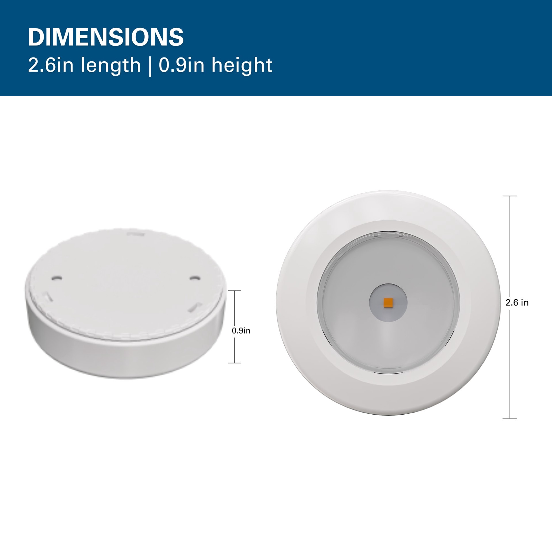 slide 5 of 6, Project Source LED Puck Light 2 -Pack 2.6-in Battery LED Under Cabinet Puck Light, 1 ct