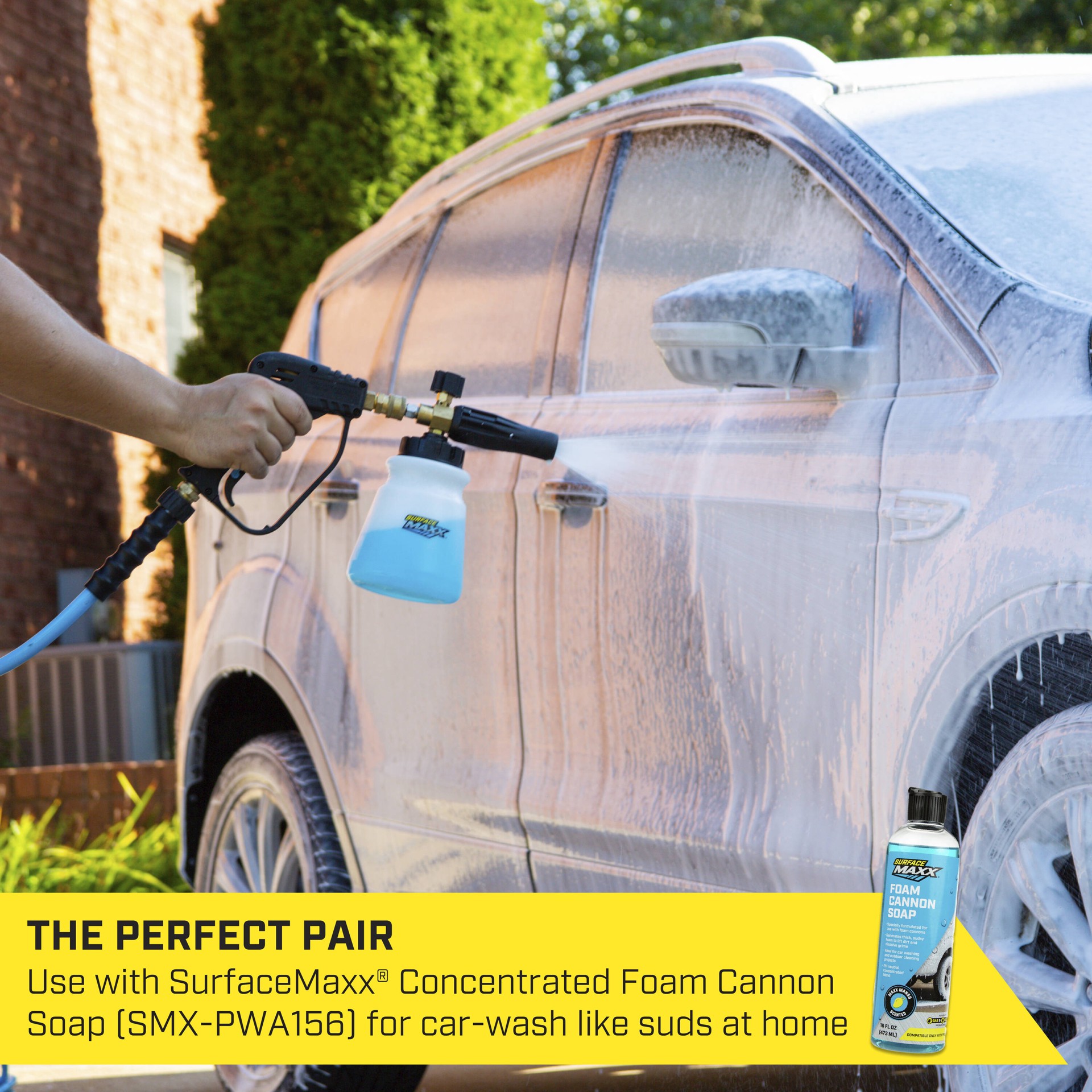 slide 4 of 6, SurfaceMaxx 3700-PSI 1/4-in Foam cannon, 1 ct