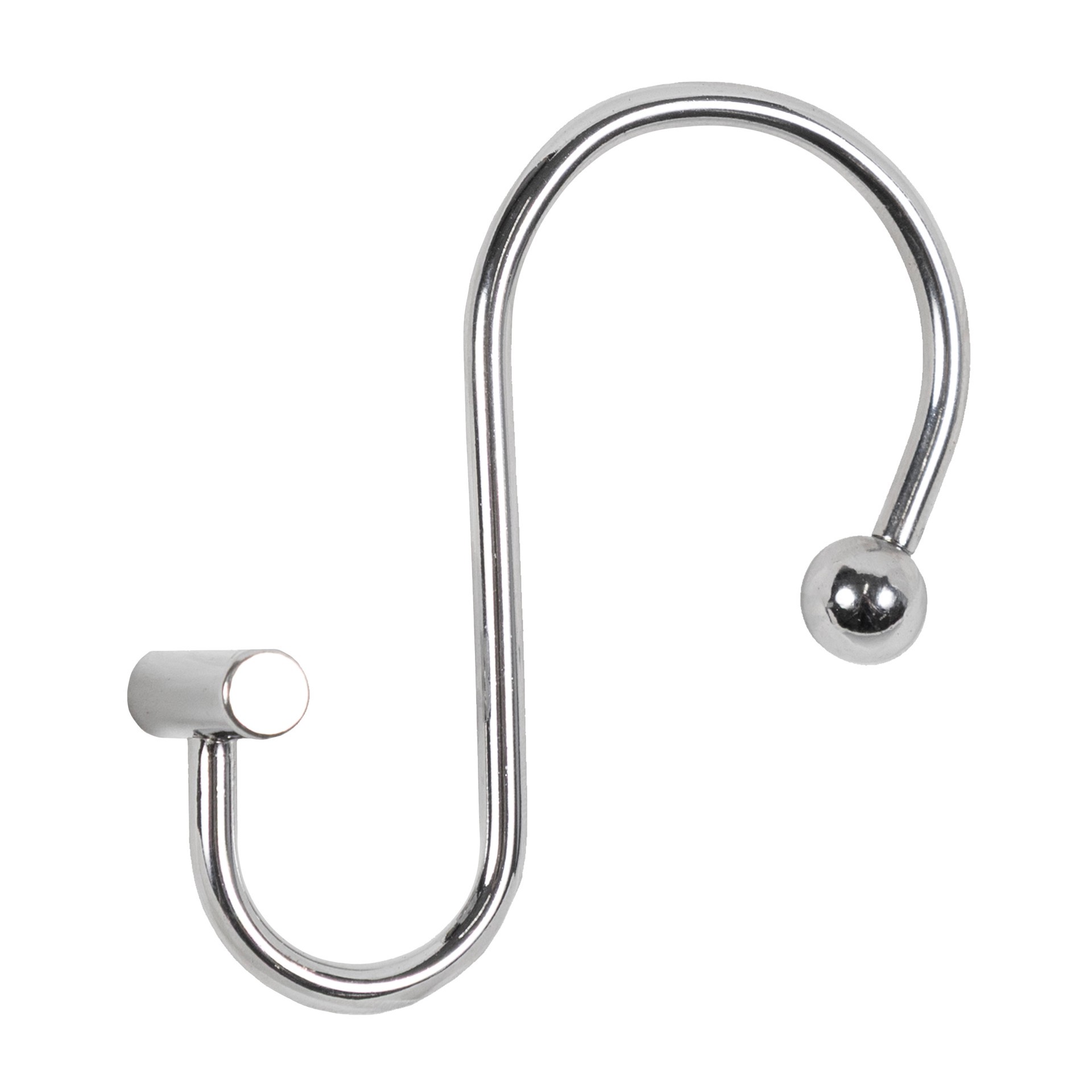 slide 1 of 5, allen + roth Chrome Steel Single Shower Curtain Hooks 12 -Pack, 1 ct