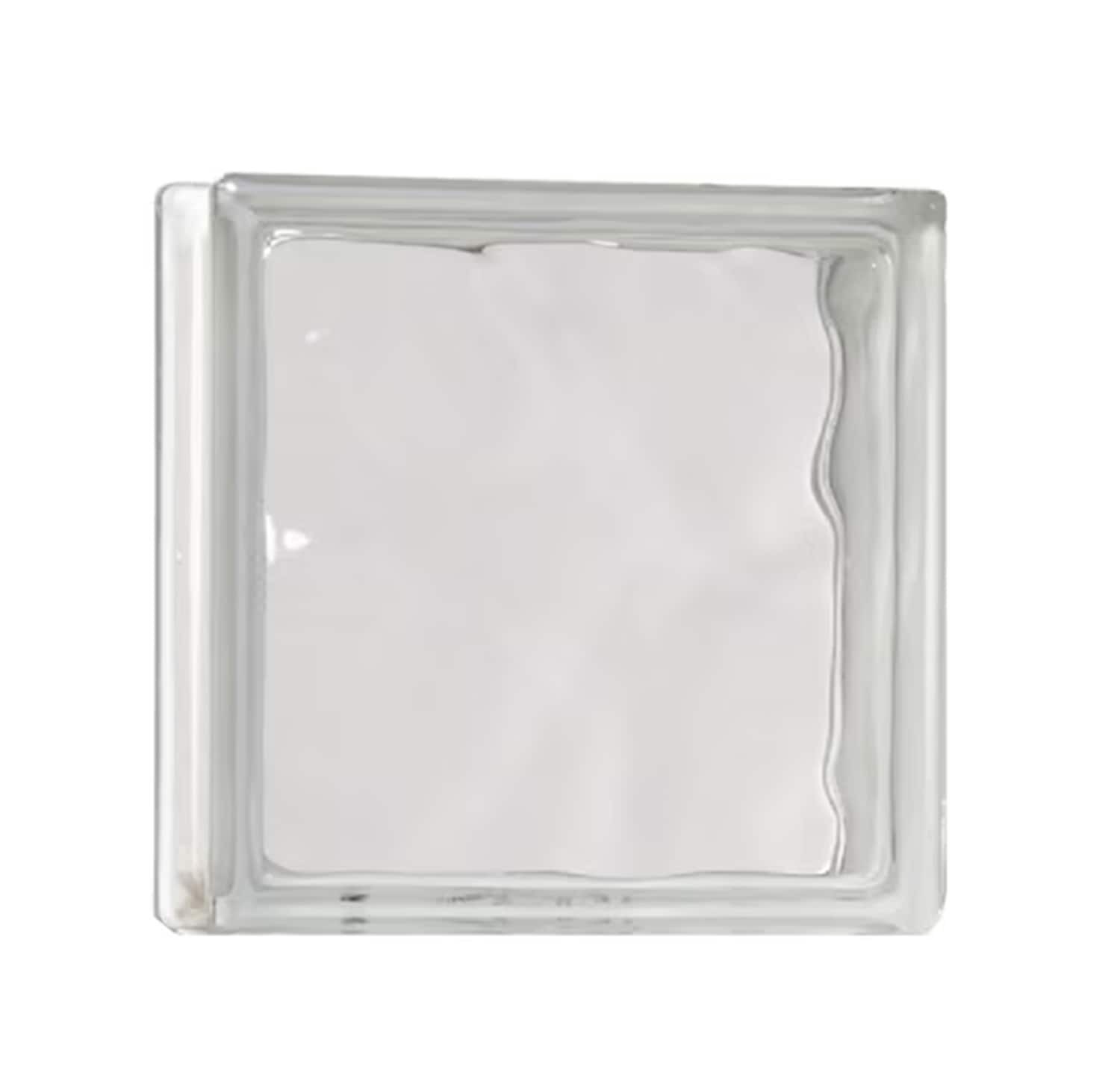 slide 1 of 1, RELIABILT Clear Wave Glass Block ( 8-in H x 8-in W x 3-in D ), 1 ct
