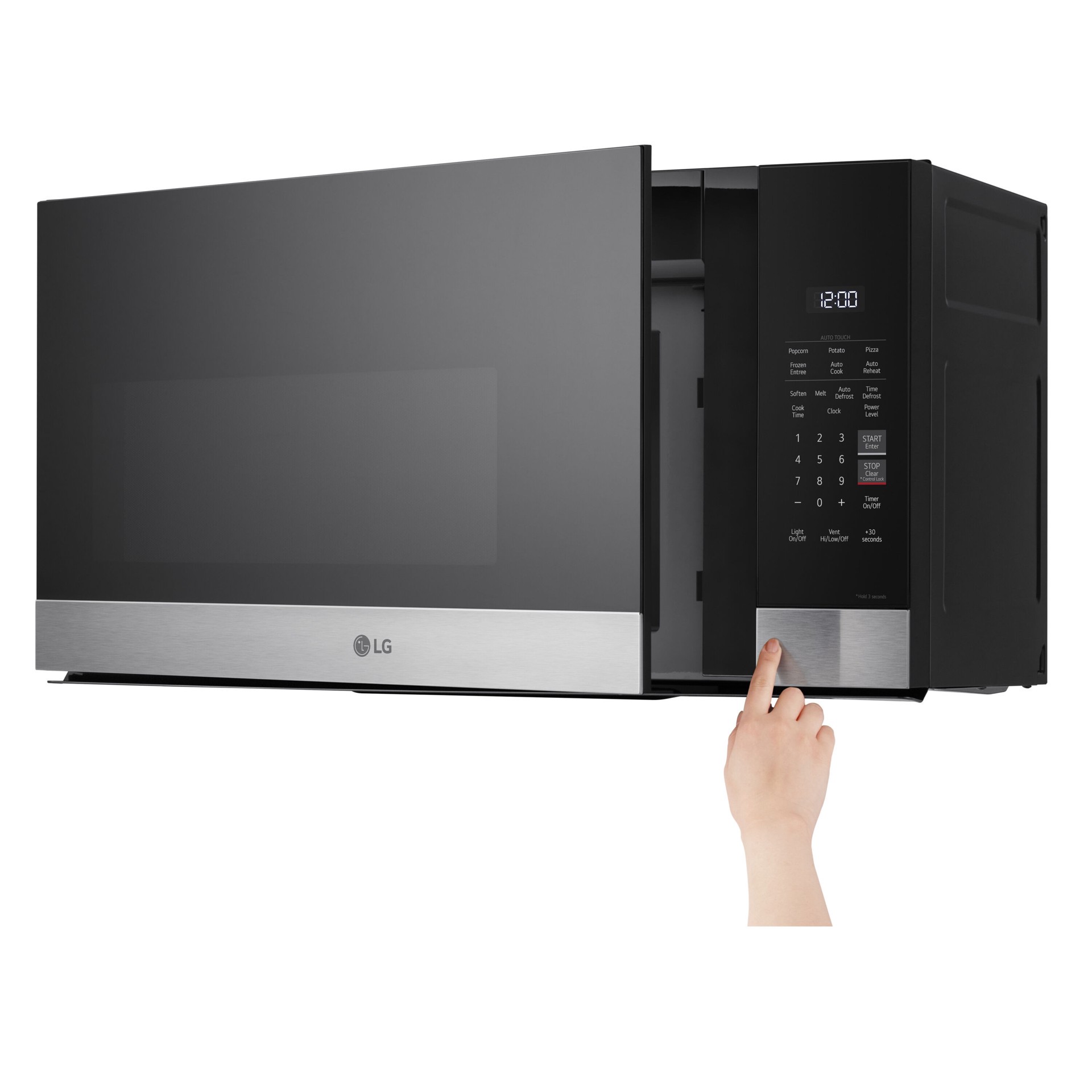 slide 6 of 6, LG 1.6-cu ft Over-the-Range Microwave with Sensor Cooking ( Stainless Steel ), 1 ct