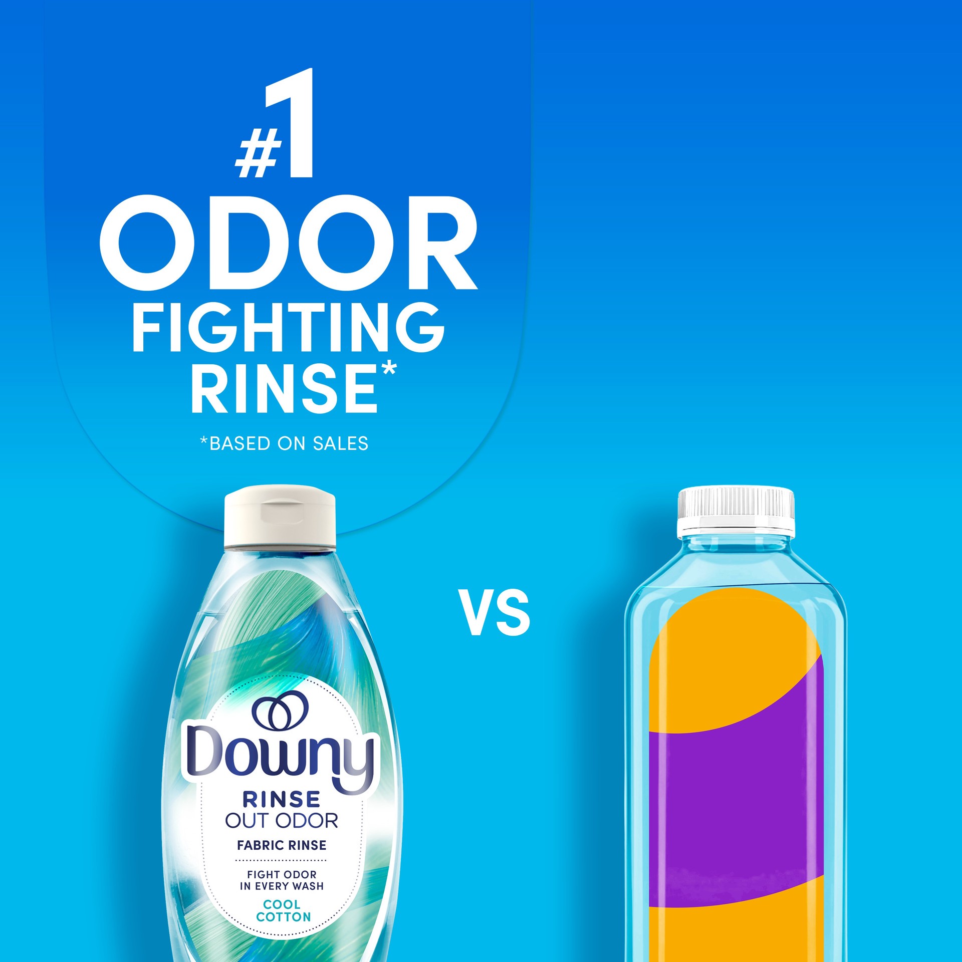 slide 5 of 6, Downy Rinse Out Odor 62 -fl oz Cool Cotton Fabric Deodorizer, 1 ct
