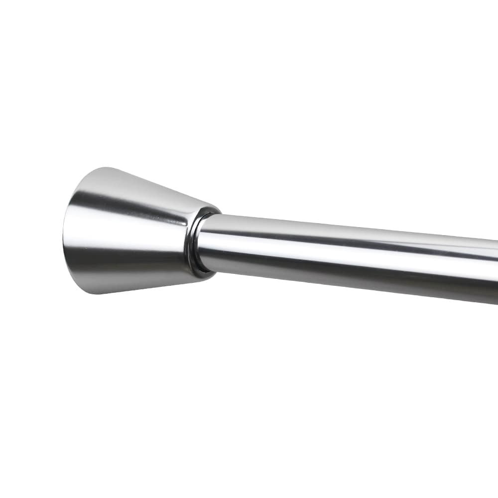 slide 1 of 6, allen + roth 42-in to 72-in Chrome Tension Single straight Adjustable Shower Curtain Rod, 1 ct