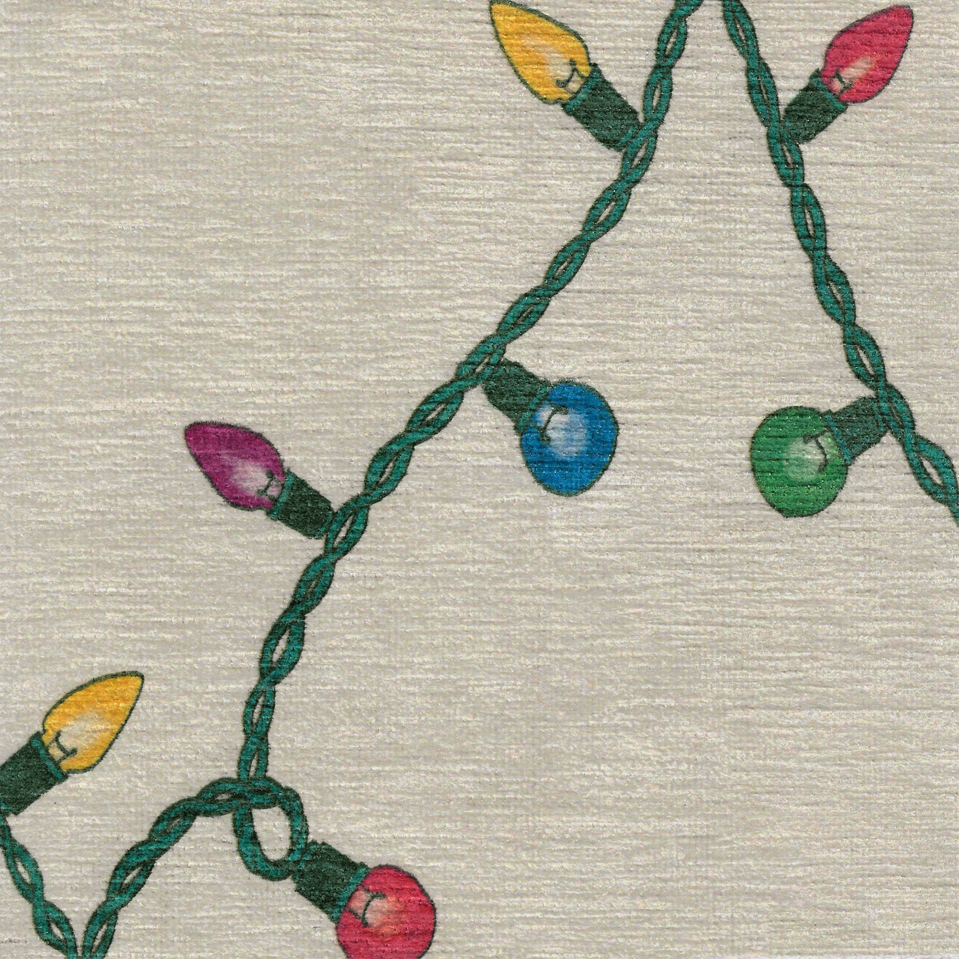 slide 4 of 6, Ruggable Holiday Lights 2 x 7 (ft) Flatweave Chenille Holiday Lights Creme Rectangular Indoor Abstract Machine washable Pet Friendly Rug set 2, 1 ct