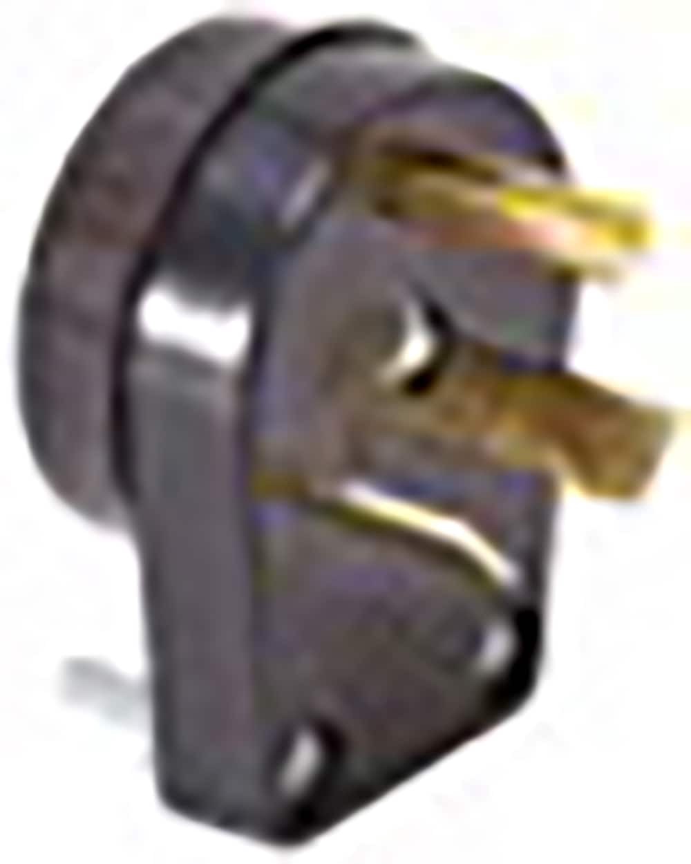 slide 1 of 3, Utilitech 30-Amp 125-Volt NEMA Tt-30p 3-wire Grounding Heavy-duty Straight Plug, Black, 1 ct