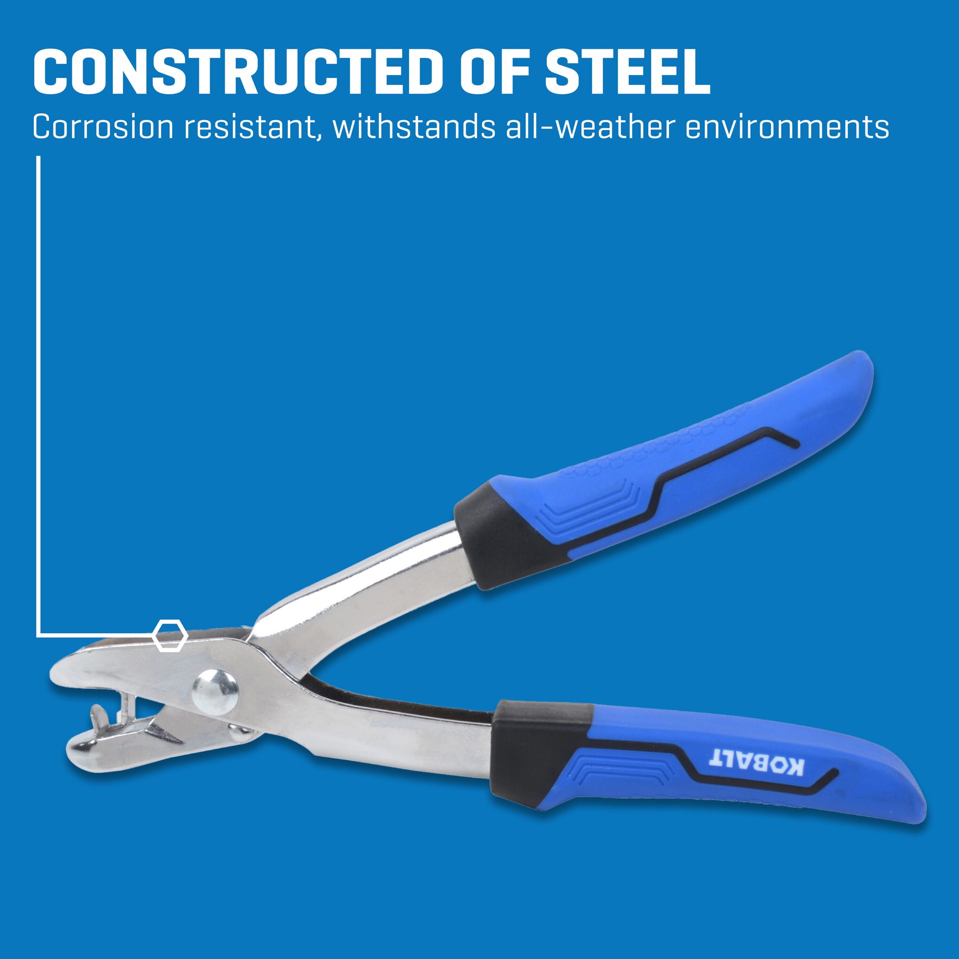 slide 6 of 6, Kobalt 1/2 x 1/8 in Snap lock punch, 1 ct