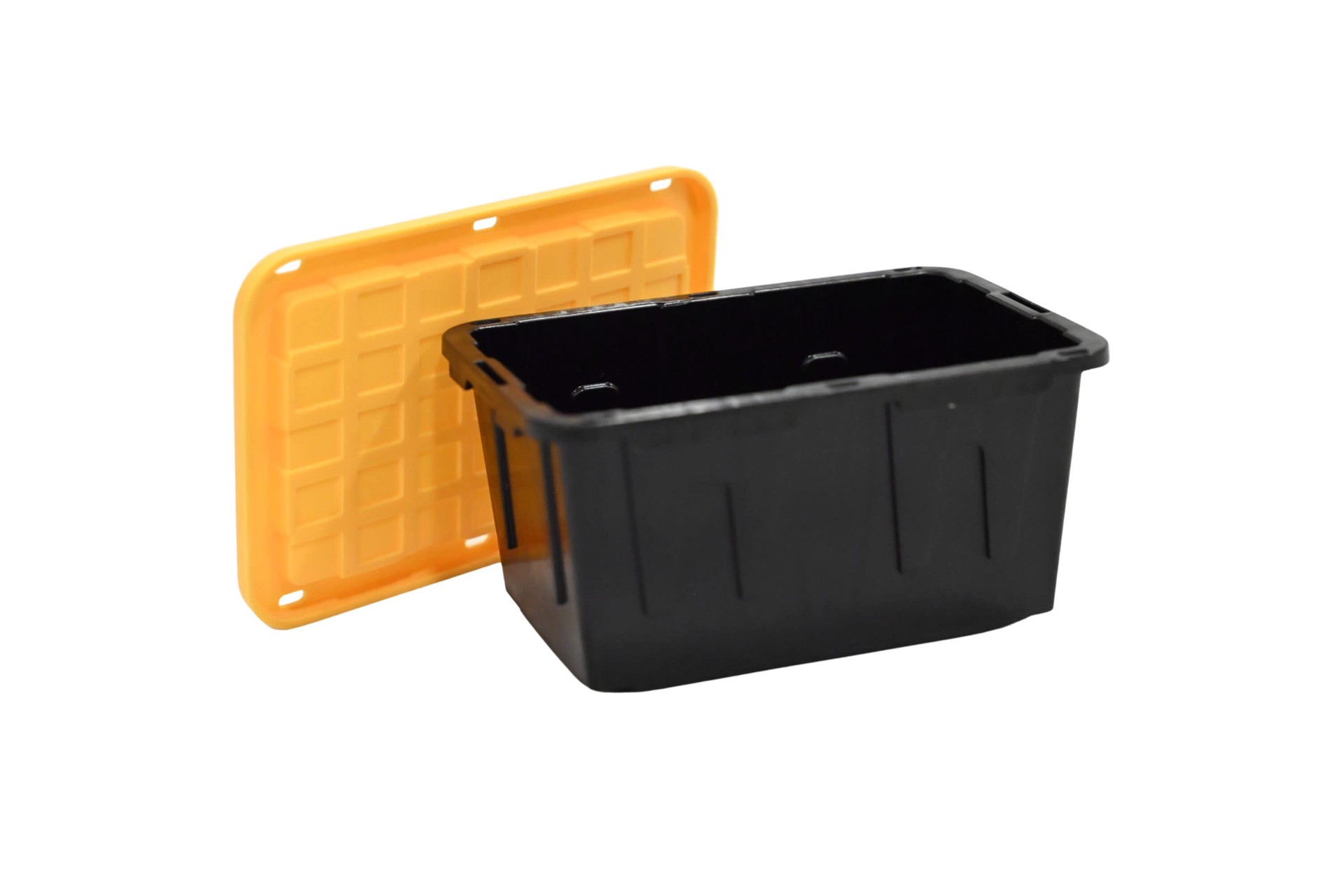 slide 4 of 6, Project Source Teeny Commander X-small 0.09 -Gallons ( 0.38 -Quarts ) Black Stackable Tote with Standard Snap Lid, 1 ct