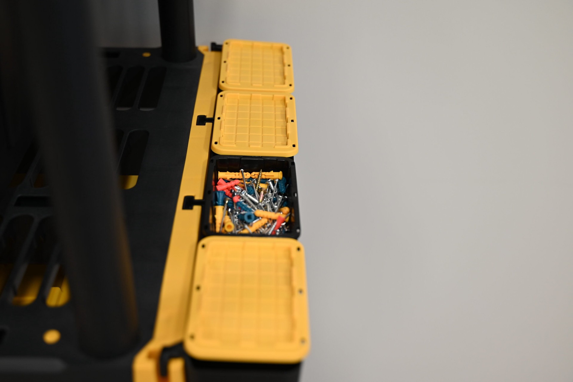 slide 5 of 6, Project Source Teeny Commander X-small 0.09 -Gallons ( 0.38 -Quarts ) Black Stackable Tote with Standard Snap Lid, 1 ct