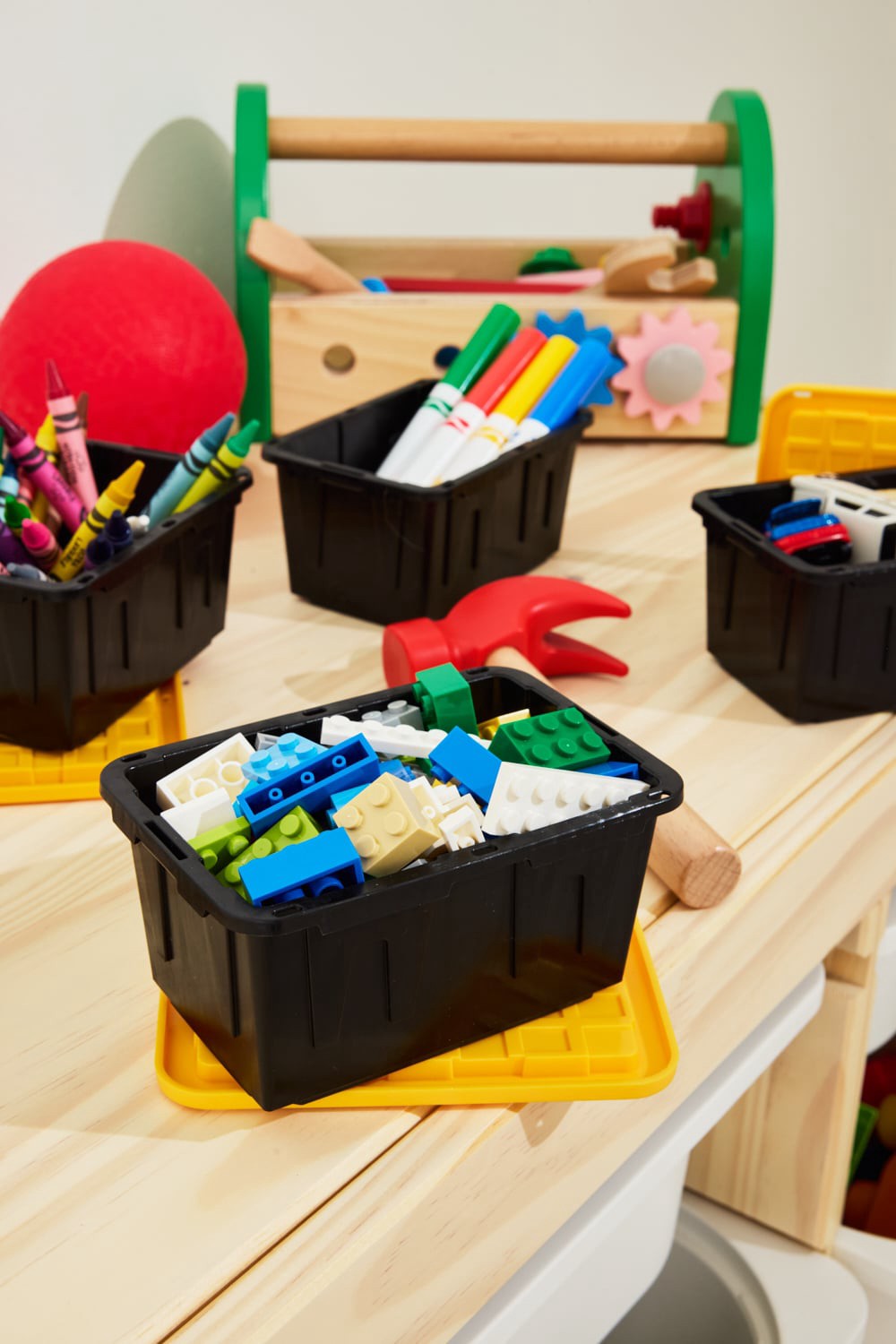 slide 6 of 6, Project Source Teeny Commander X-small 0.09 -Gallons ( 0.38 -Quarts ) Black Stackable Tote with Standard Snap Lid, 1 ct