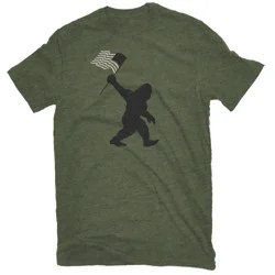 Men's Green Lightweight Knit Short sleeve Graphic Fourth of July T-shirt ( 2XL )
