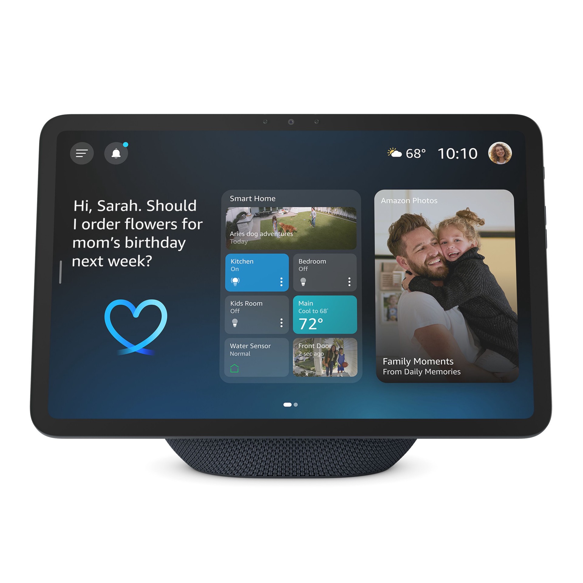 slide 1 of 6, Amazon Echo Show 11, Stealth Gray, Vibrant Full-HD 11" display with more viewing area and spatial audio, designed for Alexa+, 1 ct