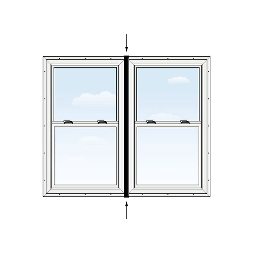 RELIABILT 38.25-in White Aluminum Window Joining Kit with Mull 1 ct | shipt