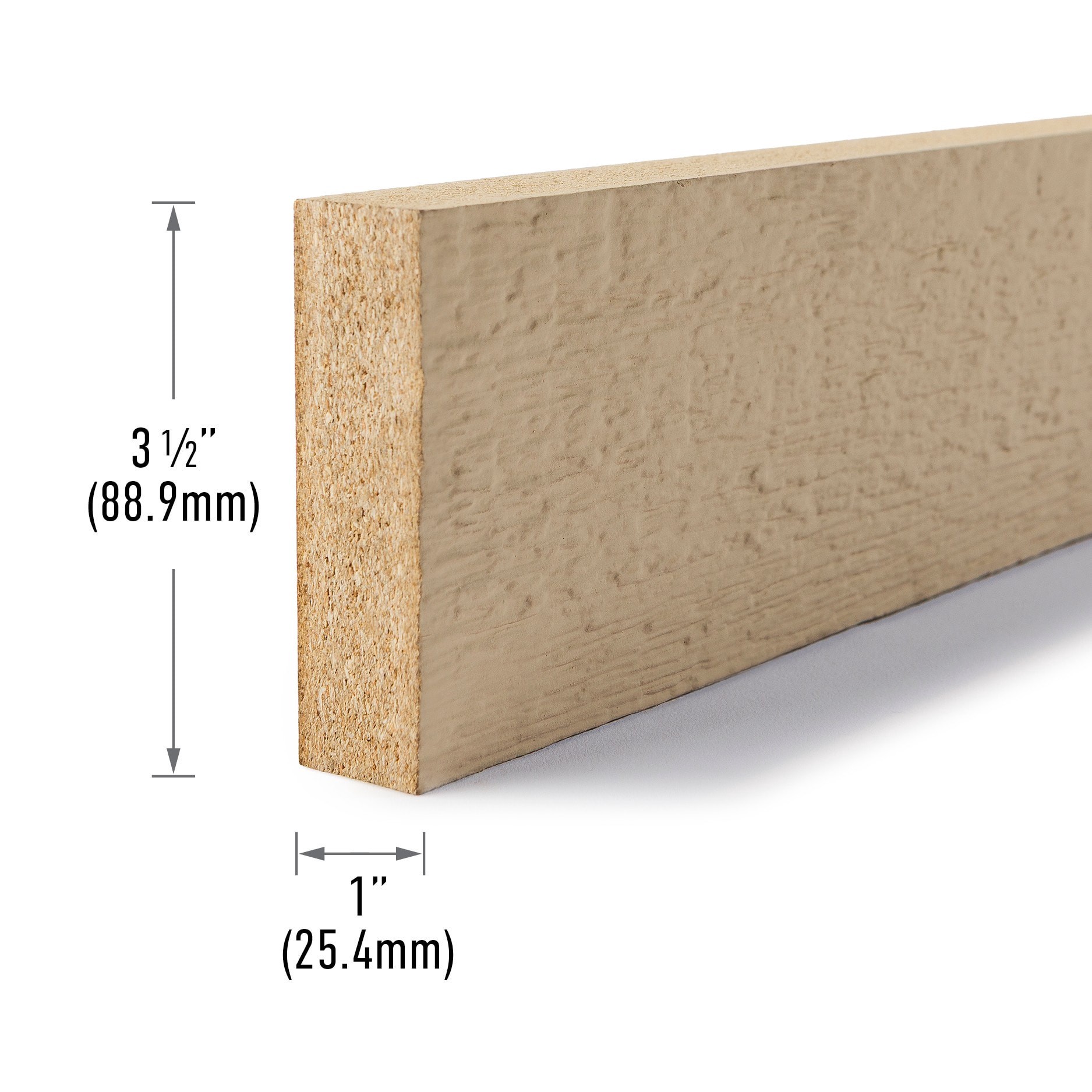 slide 4 of 4, CoreVantage 1-1/4-in x 4-in x 12-ft Primed S4S Exterior trim Board, 1 ct