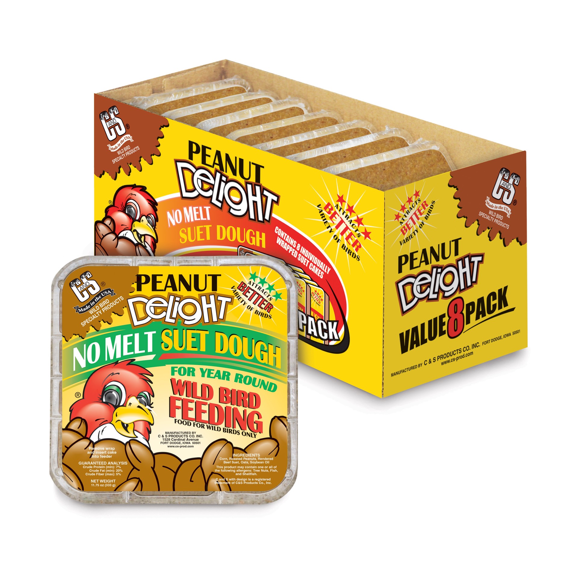 slide 1 of 6, C&S Peanut Delight (blend) Suet 6 Pound(s), 1 ct