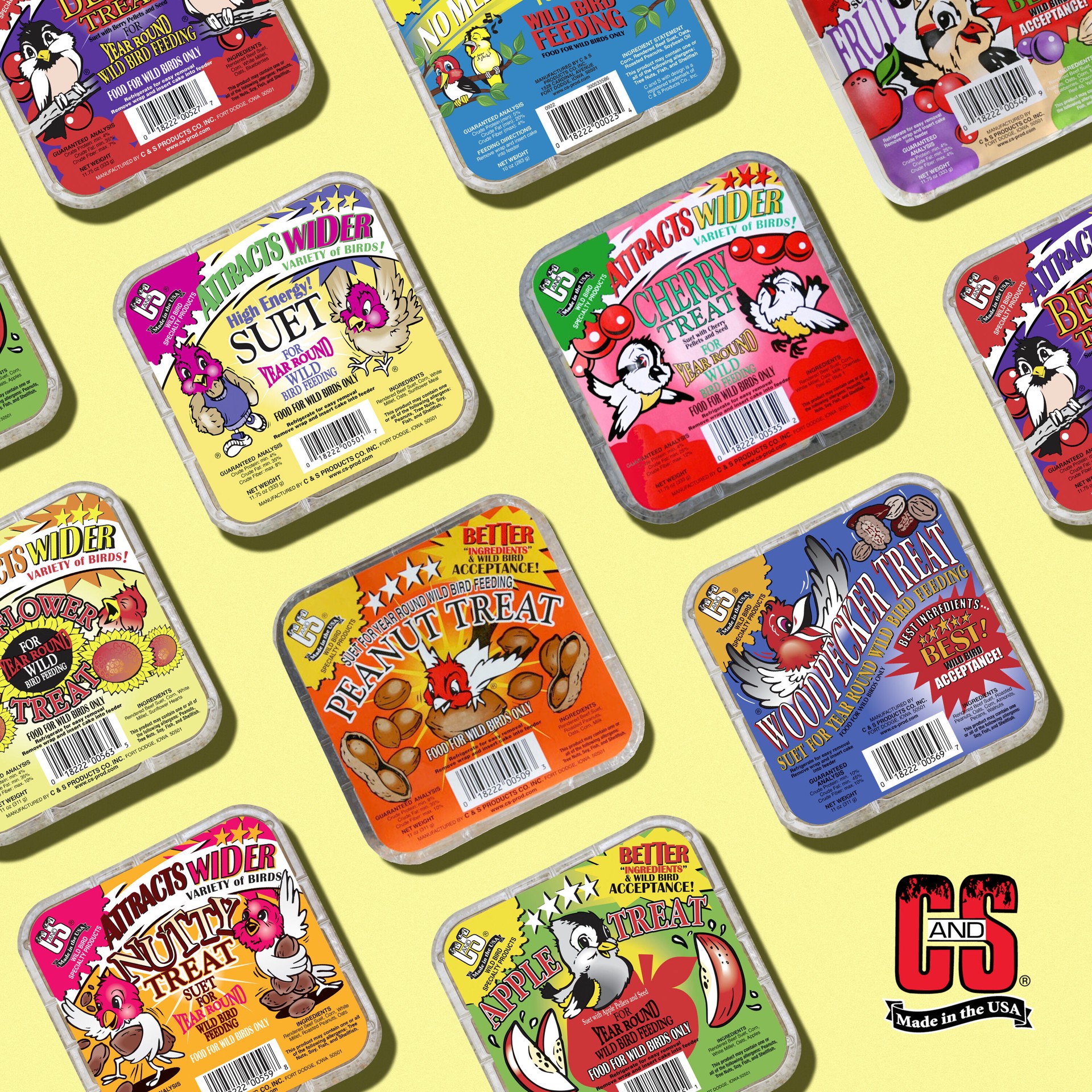 slide 6 of 6, C&S Hi Energy Suet Cakes for Wild Birds, Value 8pk (blend) Suet 6 Pound(s), 1 ct