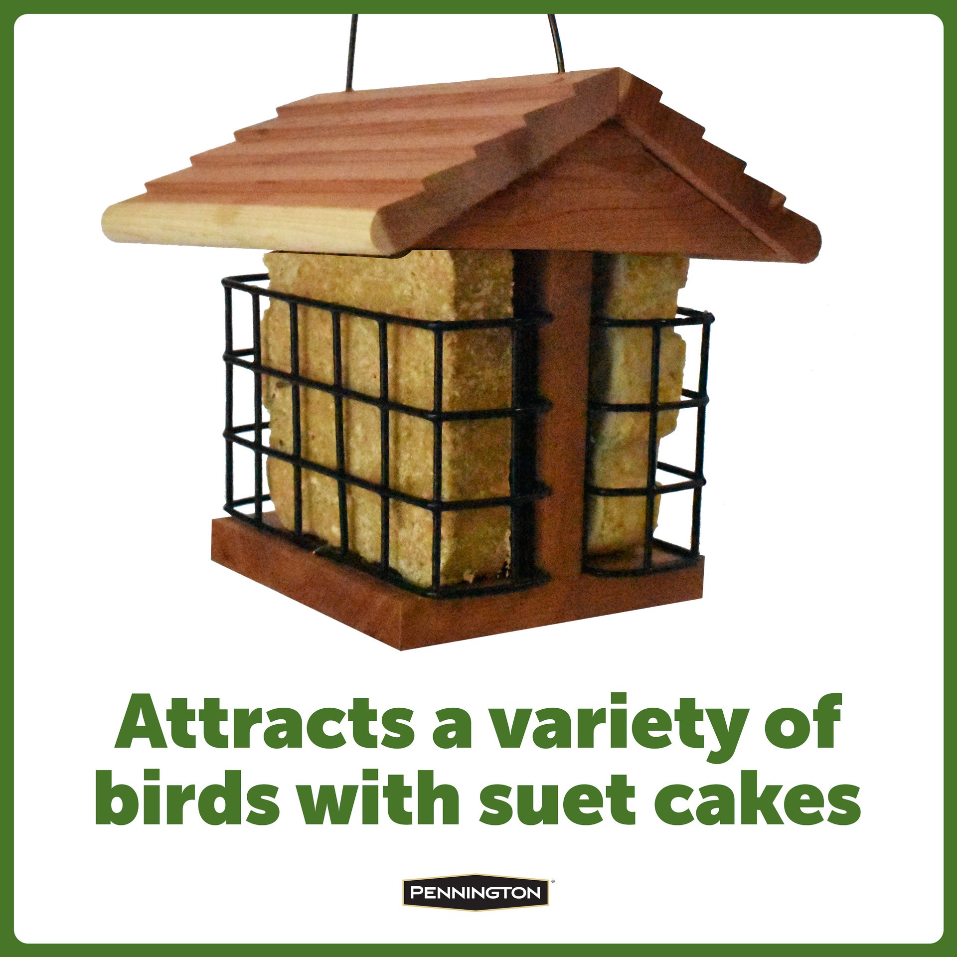 slide 4 of 6, Pennington CEDAR DOUBLE SUET FEEDER Wood Hanging Suet Suet feeder - 2-lb 2-cake Capacity, 1 ct