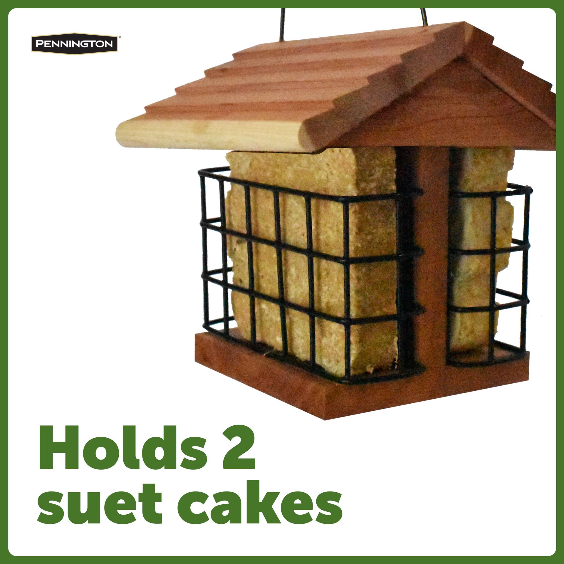 slide 5 of 6, Pennington CEDAR DOUBLE SUET FEEDER Wood Hanging Suet Suet feeder - 2-lb 2-cake Capacity, 1 ct