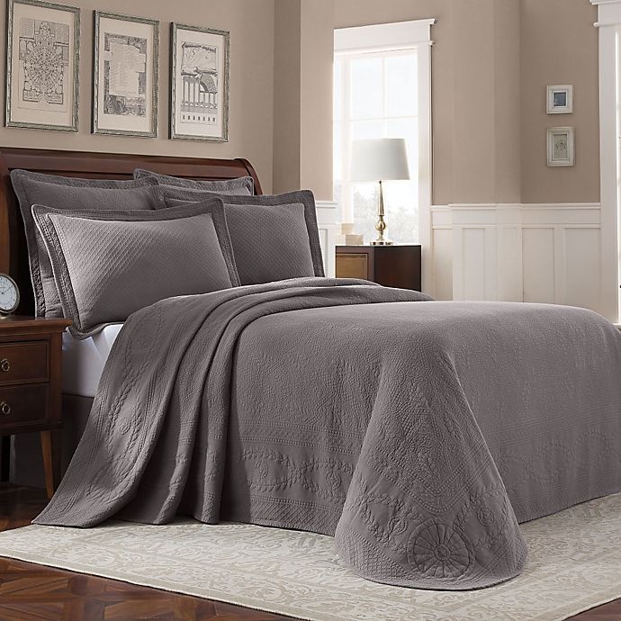 slide 1 of 1, Williamsburg Abby Full Bedspread - Grey, 1 ct