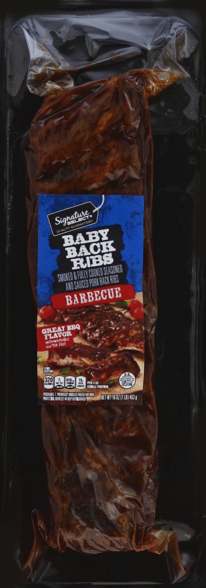 slide 4 of 5, Signature Select Baby Back Ribs 16 oz, 16 oz