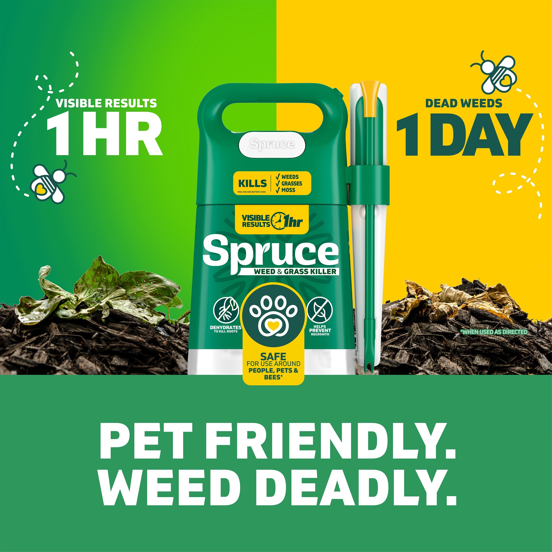 slide 3 of 6, Spruce Snap and Spray Manual Starter Kit 64 -fl oz Trigger spray Weed and Grass Killer, 1 ct